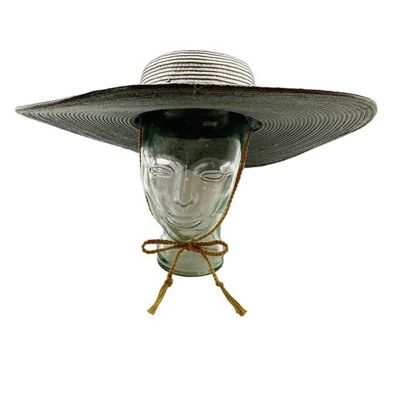 Blue Gray Wide Brim Flat Top Sun Hat main image 9
